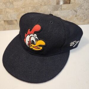 Chick-fil-A Originals Navy Blue Wool Blend Mascot Patch Hat 67 Strapback Cap OS